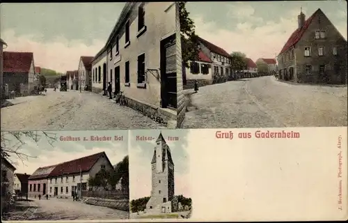 Ak Gadernheim Lautertal im Odenwald, Gasthaus Erbacher Hof, Kaiserturm