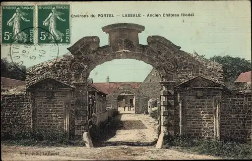 Ak Le Portel Pas de Calais, Lassale, Ancien Chateau feodal