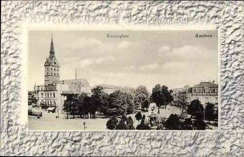 Passepartout Ak Aachen in Nordrhein Westfalen, Kaiserplatz