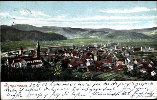 Ak Gengenbach im Schwarzwald, Totalansicht der Ortschaft