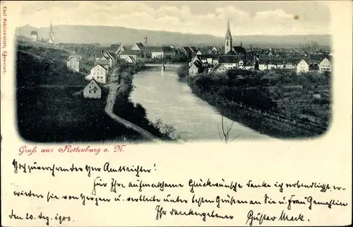 Ak Rottenburg am Neckar, Blick auf den Ort