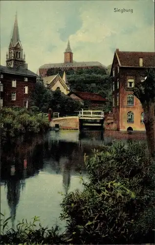 Ak Siegburg an der Sieg, Teilansicht, Schloss