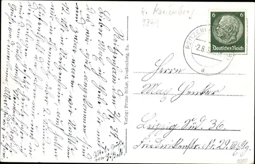 Ak Reitzenhain Marienberg im Erzgebirge, Gesamtansicht, Schule, Rathaus, Kriegerdenkmal