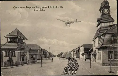 Ak Ohrdruf in Thüringen, Truppenübungsplatz, Kaiserstraße