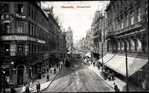 Ak Chemnitz in Sachsen, Königsstraße, Geschäft
