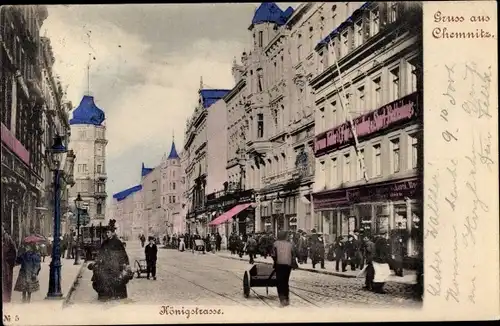 Ak Chemnitz in Sachsen, Königstraße