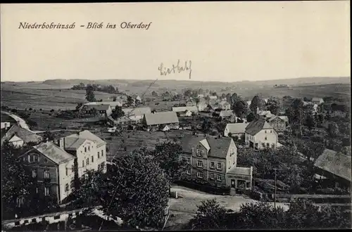 Ak Niederbobritzsch Bobritzsch Hilbersdorf im Erzgebirge, Oberdorf aus der Vogelschau