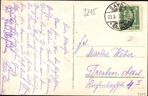 Ak Sayda im Erzgebirge, Gesamtansicht