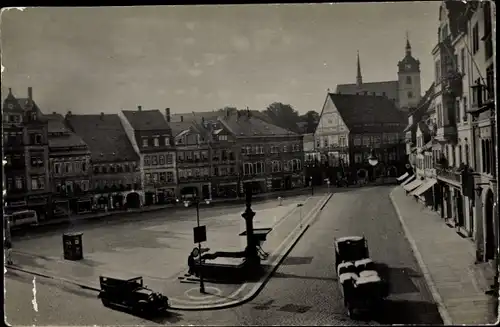 Foto Ak Mittweida in Sachsen, Marktplatz