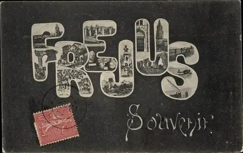 Buchstaben Ak Fréjus Var, Souvenir, Stadtansichten