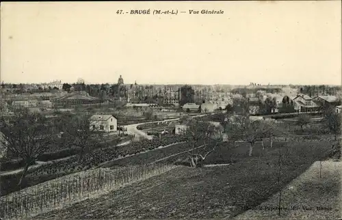 Ak Baugé Maine et Loire, Vue Générale