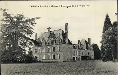 Ak Cellettes Loir et Cher, Chateau de Beauregard