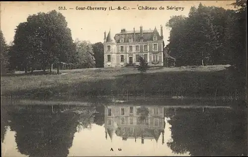 Ak Cour Cheverny Loir et Cher, Chateau de Sérigny