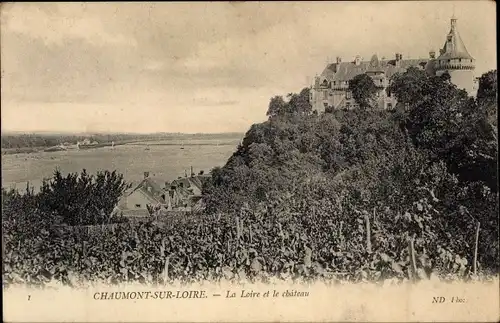 Ak Chaumont sur Loir Loir et Cher, Loir, Chateau