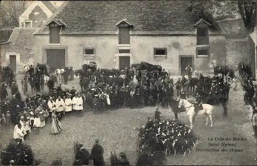 Ak La Celle les Bordes Yvelines, Saint Hubert, Benediction de chiens