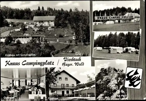 Ak Viechtach im Bayerischen Wald Niederbayern, Campingplatz