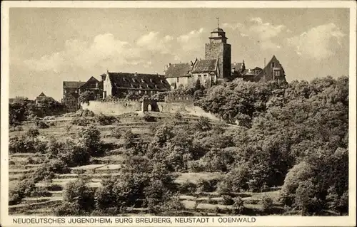 Ak Neustadt Breuberg im Odenwald, Burg Breuberg, Neudeutsches Jugendheim