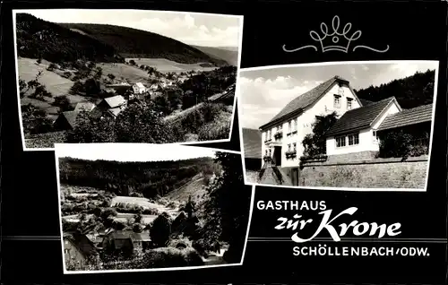 Ak Schöllenbach Oberzent im Odenwald, Gasthaus Zur Krone