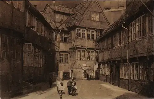 Ak Hamburg Mitte Altstadt, Hof, Steinstraße