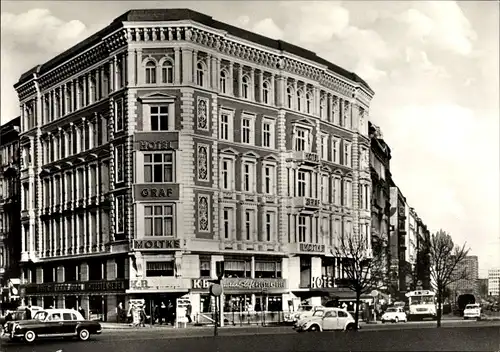 Ak Hamburg Mitte Altstadt, Hotel Graf Moltke, Steindamm 1