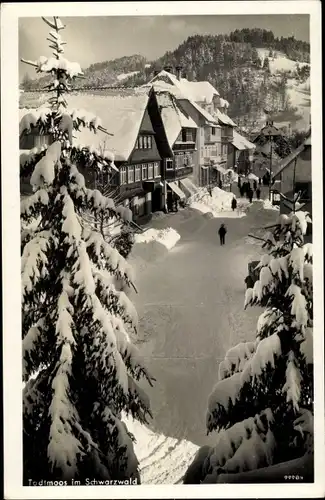 Ak Todtmoos im Schwarzwald, Ortspartie, Winter