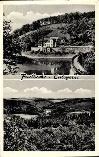 Ak Altroggenrahmede Altena in Westfalen, Fuelbecker Talsperre, Restaurant Haus Fuelbecke