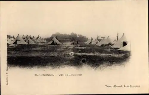 Ak Sissonne Aisne, Camp, Vue du Petit bois
