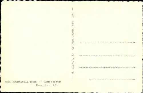 Ak Mainneville Eure, Entree du Pays