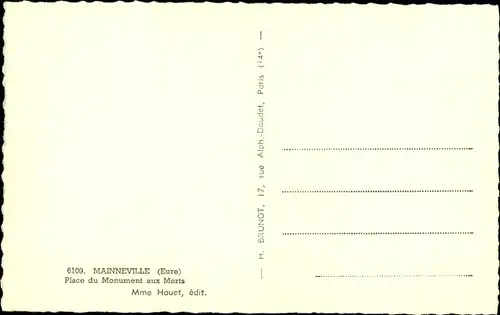 Ak Mainneville Eure, Place du Monument aux Morts