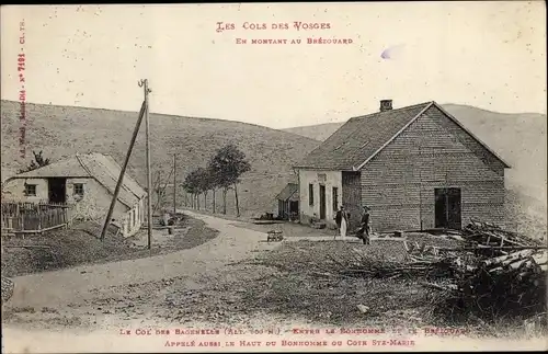 Ak Vosges Frankreich, Col des Bagenelles, Ortspartie, Häuser