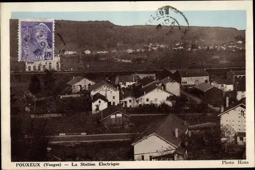 Ak Pouxeux Vosges, La Station Electrique