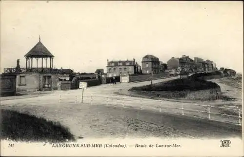 Ak Langrune sur Mer Calvados, Route de Luc sur Mer