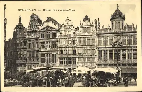 Ak Bruxelles Brüssel, Maison des Corporations