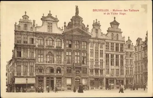 Ak Bruxelles Brüssel, Maisons des Tailleurs et de Victor Hugo
