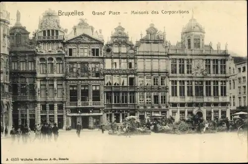 Ak Bruxelles Brüssel, Grand Place, Maisons des Corporations