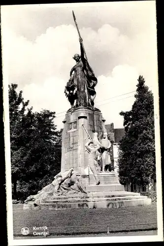 Ak Kortrijk Courtrai Westflandern, Monument de la Bataille des Eperons d'Or