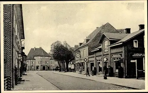 Ak Niebüll in Nordfriesland, Hauptstraße, Geschäfte