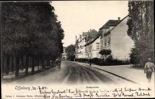 Ak Offenburg in Baden Schwarzwald, Grabenallee