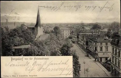 Ak Hamburg Bergedorf, Holstenstraße, Kirche