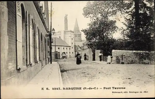 Ak Marquise Pas de Calais, Pont Taverne