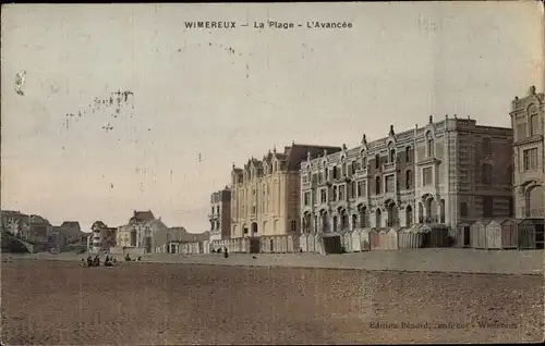 Ak Wimereux Pas de Calais, La Plage, L'Avancee