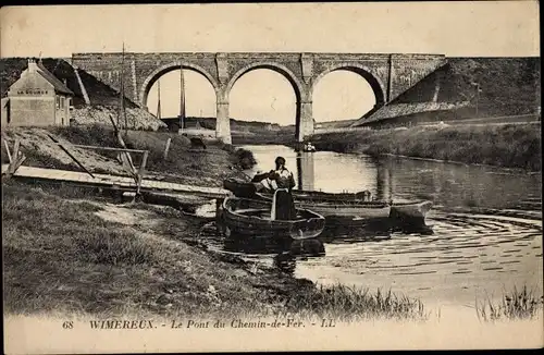 Ak Wimereux Pas de Calais, Le Pont du Chemin de Fer