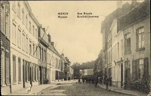 Ak Menin Menen Meenen Lys Westflandern, Rue Royale