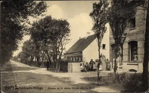 Ak Lombardsijde Lombartzyde Westflandern, Avenue de la Reine