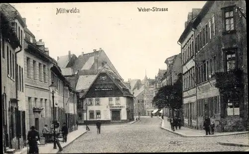 Ak Mittweida in Sachsen, Weber Straße, Handlung R. Hausmann