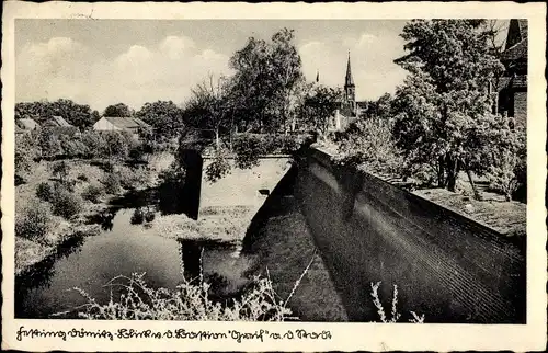 Ak Dömitz an der Elbe, Festung, Bastion Greif vor der Stadt