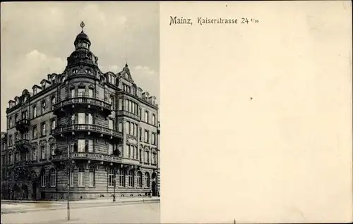 Ak Mainz am Rhein, Kaiserstraße 24, Gebäude