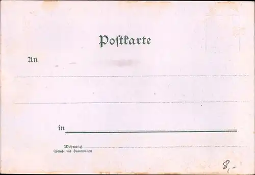 Litho Gruß aus dem Manövergelände, Husaren, Infanterie, Fahrrad, Geschütz