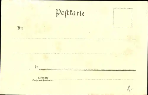 Litho Gruß aus dem Manöver, Im Gefecht, Biwak, Abend