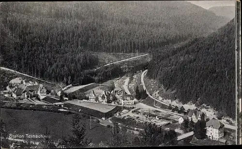 Ak Bad Teinach Zavelstein im Schwarzwald, Station Teinach, Talblick